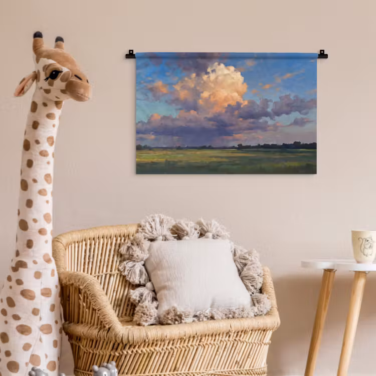Wandkleed - Lucht - Wolken - Landschap - Modern - Oranje — 5