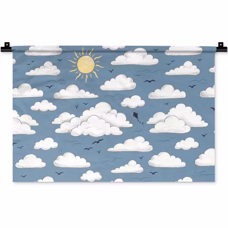 Wandkleed - Lucht - Zon - Wolken - Natuur - Blauw — 1
