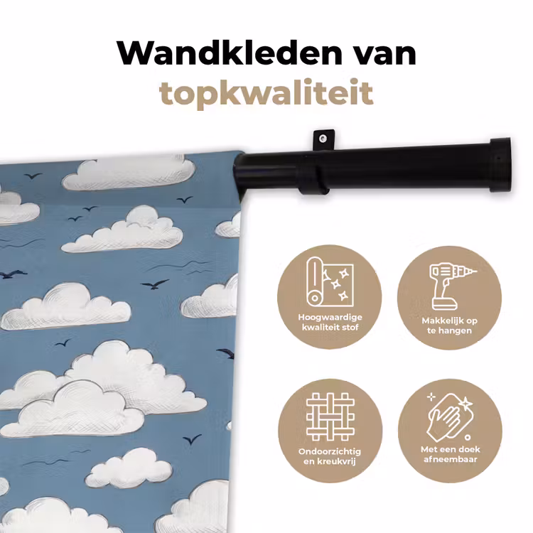 Wandkleed - Lucht - Zon - Wolken - Natuur - Blauw — 3