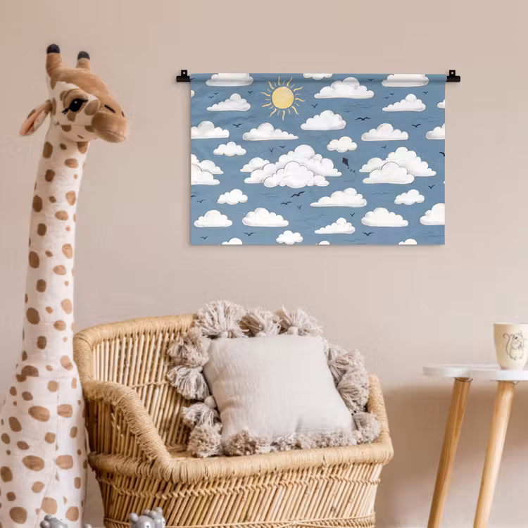 Wandkleed - Lucht - Zon - Wolken - Natuur - Blauw — 5