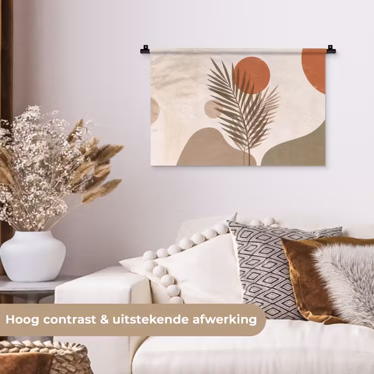 Wandkleed - Planten - Bladeren - Abstract - Modern - Beige — 4