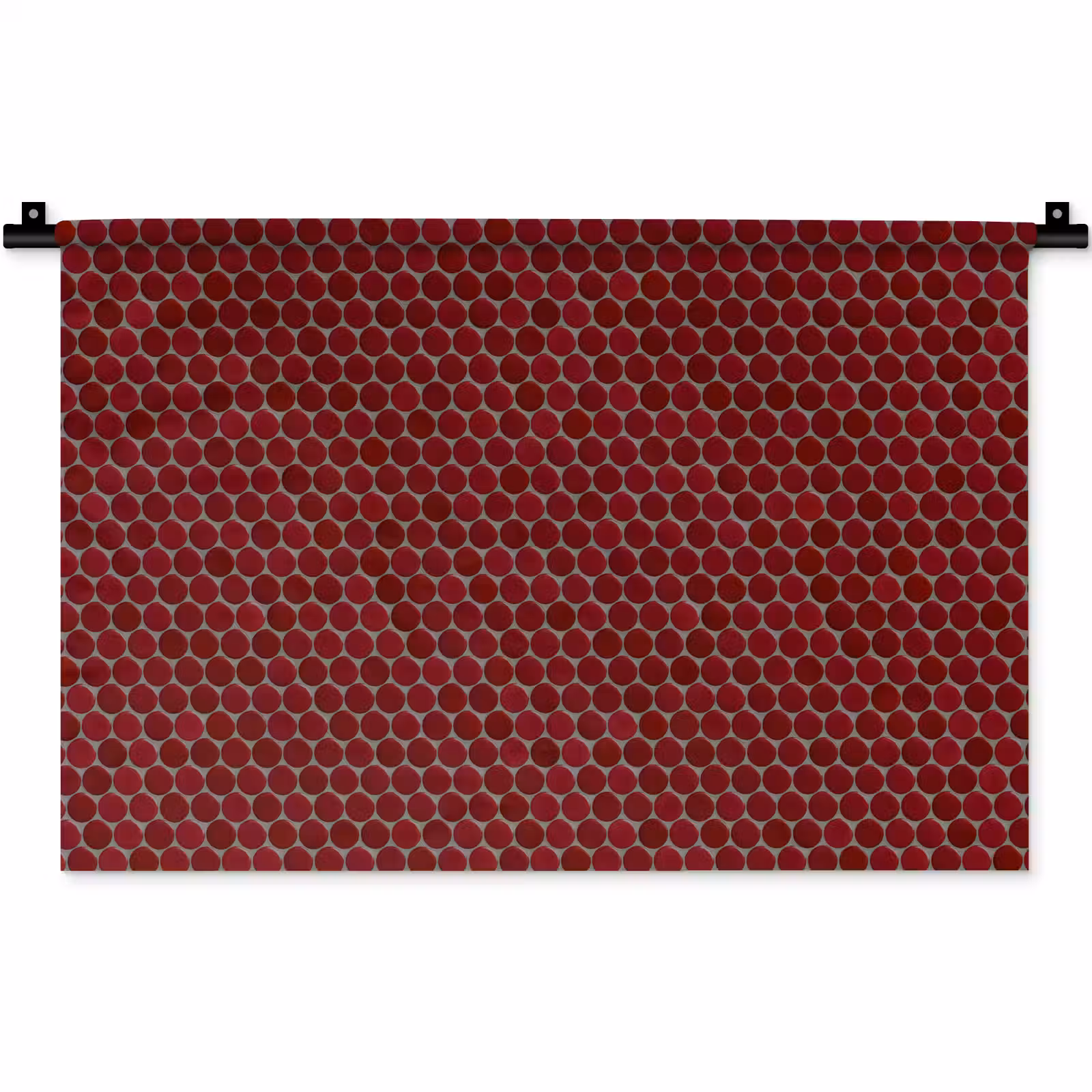 Wandkleed - Penny - Mozaïek - Rond - Rood — 1