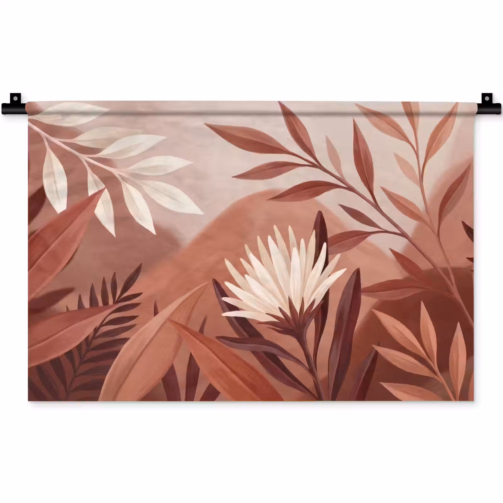 Wandkleed - Planten - Bladeren - Botanisch - Modern - Bruin — 1