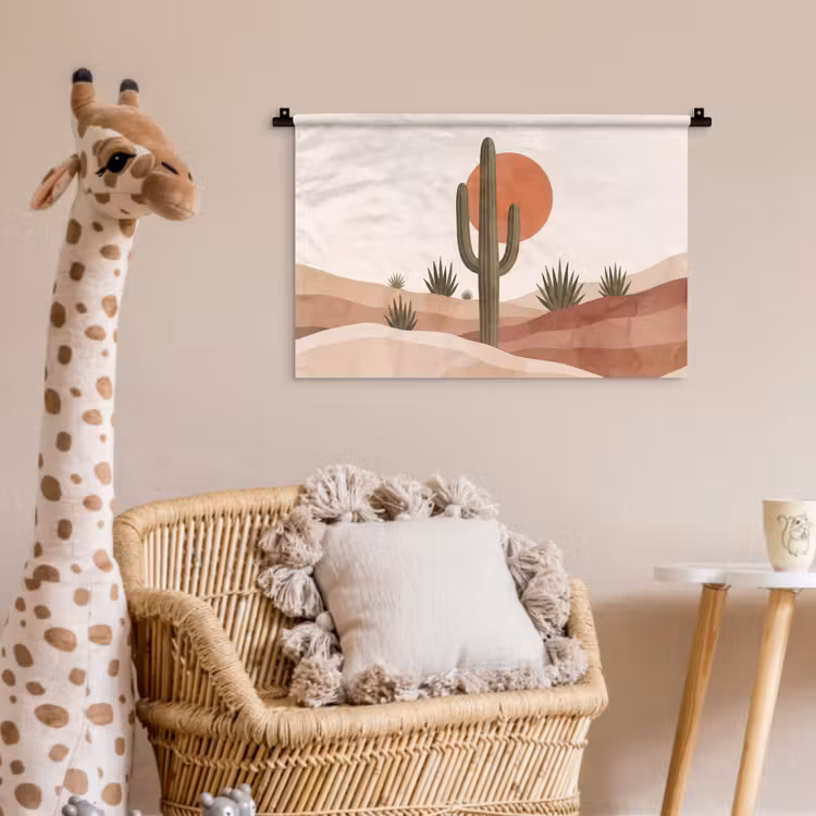 Wandkleed - Cactus - Duinen - Modern - Landschap - Groen — 5