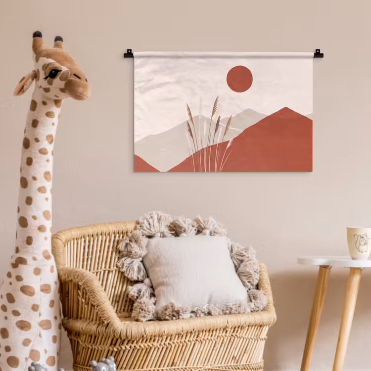 Wandkleed - Gras - Landschap - Natuur - Abstract - Beige — 5