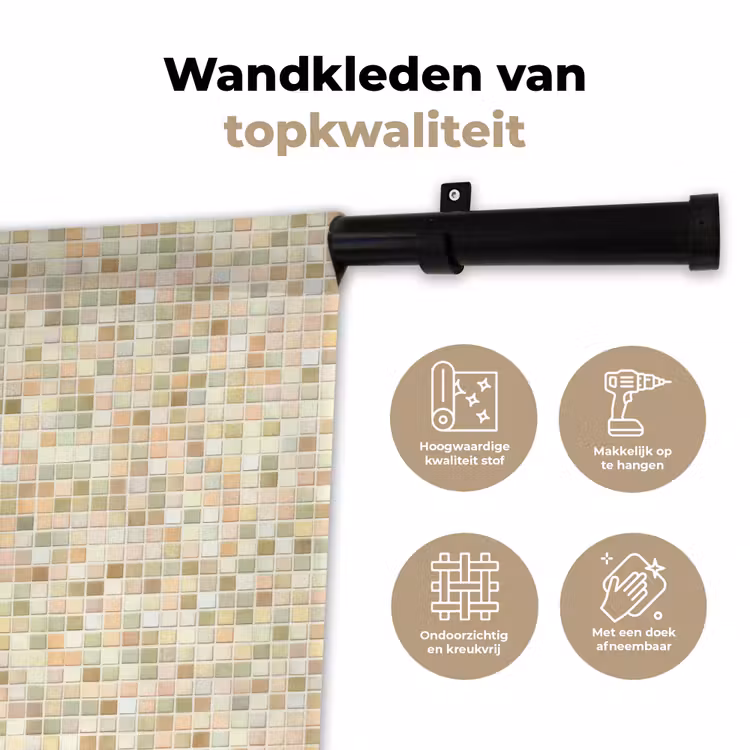 Wandkleed - Mozaïek - Patroon - Beige — 3