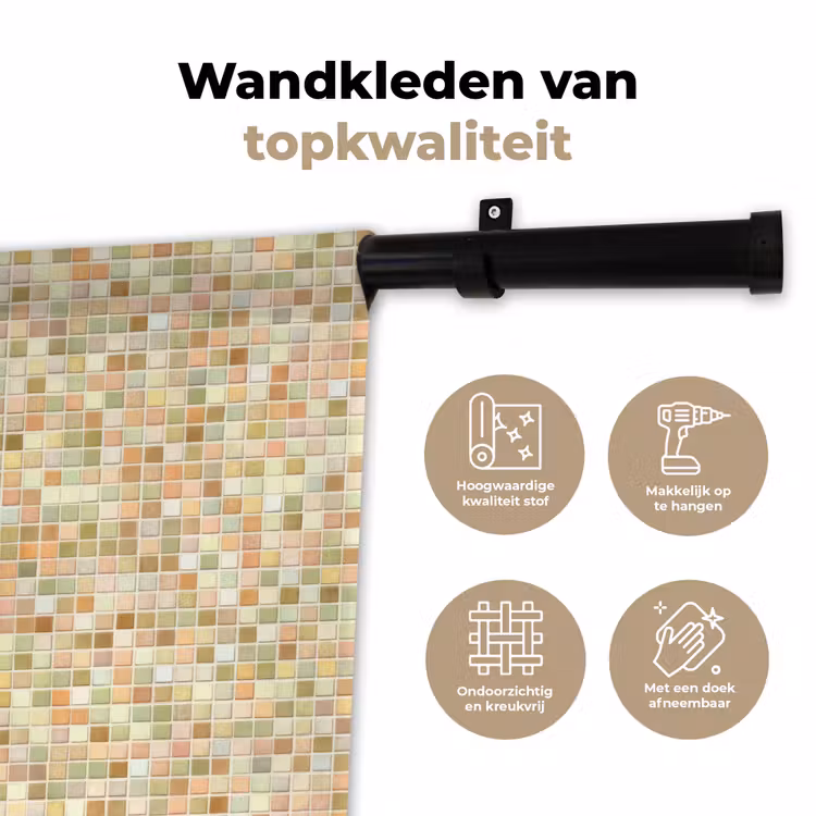 Wandkleed - Mozaïek - Patroon - Terracotta — 3