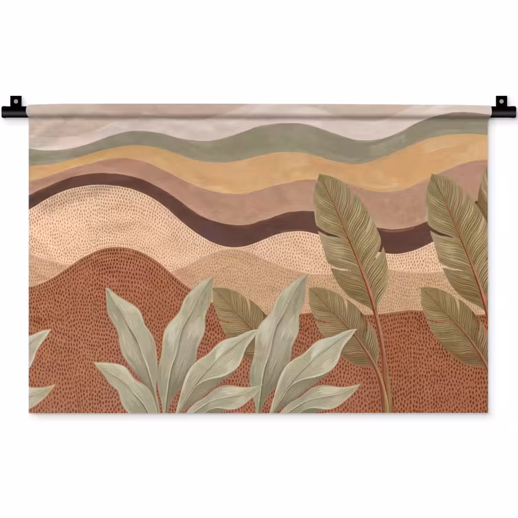 Wandkleed - Natuur - Bladeren - Landschap - Abstract - Aardetinten — 1