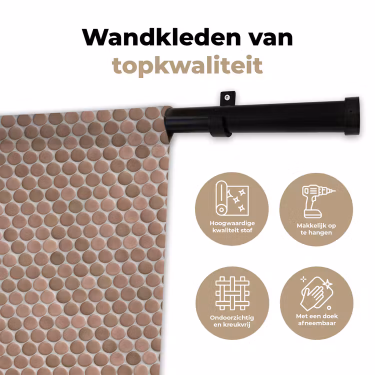 Wandkleed - Penny - Mozaïek - Oudroze - Terracotta — 3