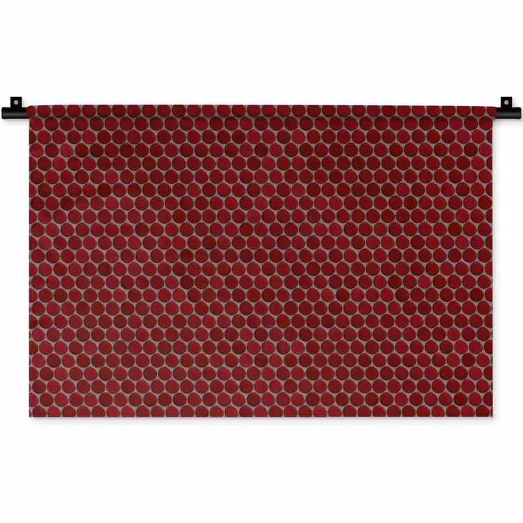 Wandkleed - Penny - Mozaïek - Rond - Rood — 1