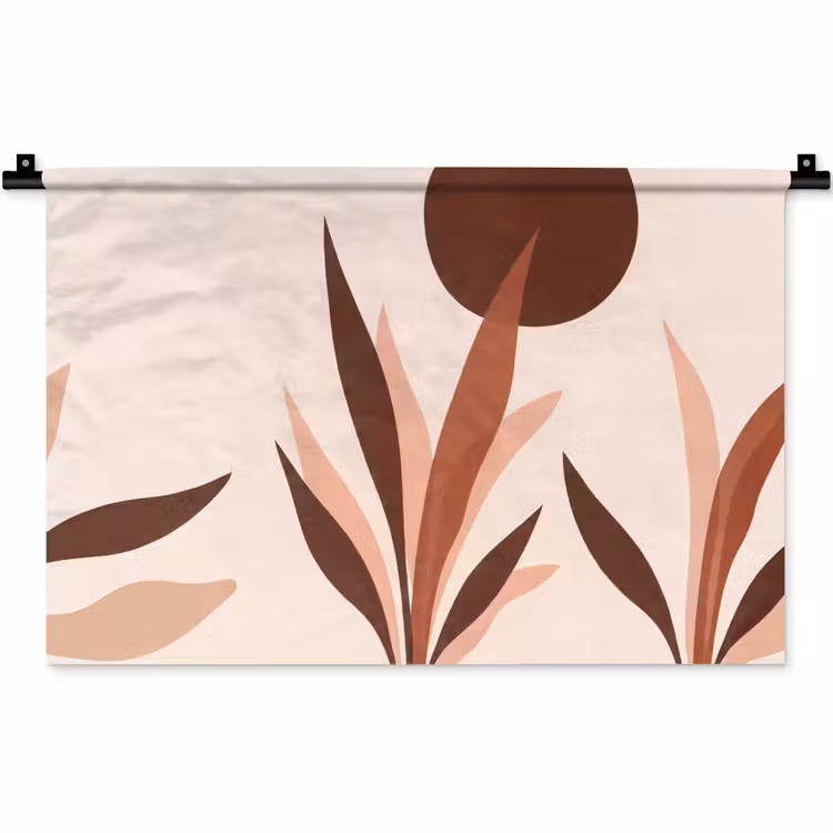 Wandkleed - Planten - Abstract - Natuur - Bruin — 1