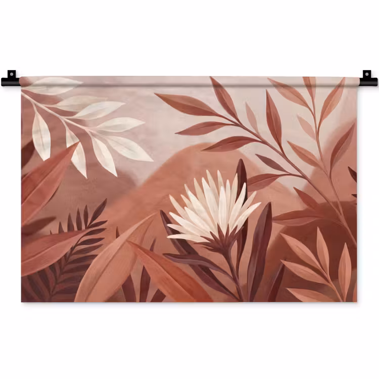 Wandkleed - Planten - Bladeren - Botanisch - Modern - Bruin — 1