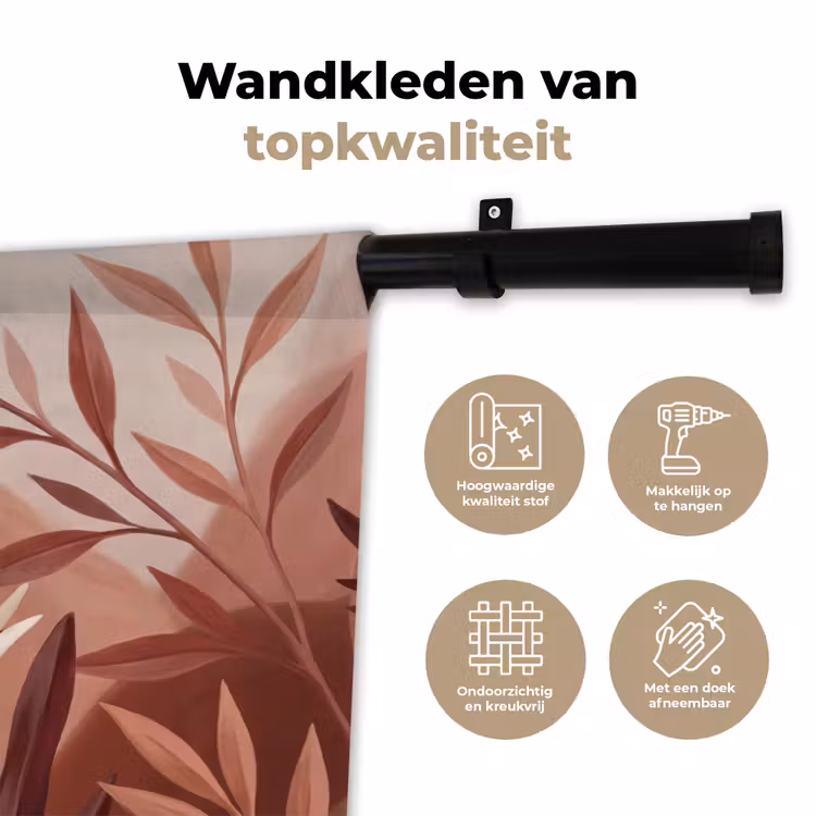 Wandkleed - Planten - Bladeren - Botanisch - Modern - Bruin — 3