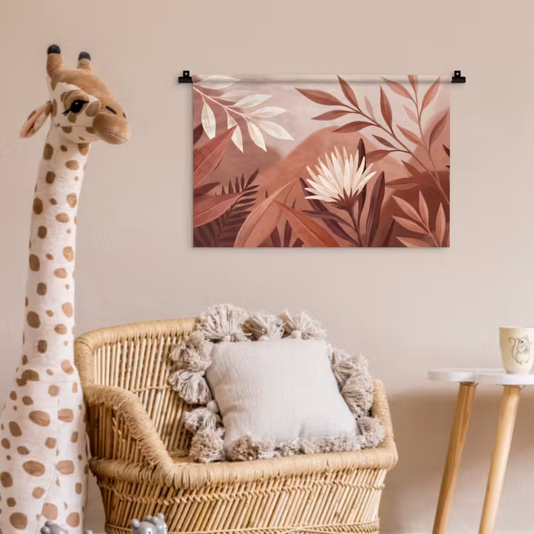 Wandkleed - Planten - Bladeren - Botanisch - Modern - Bruin — 5