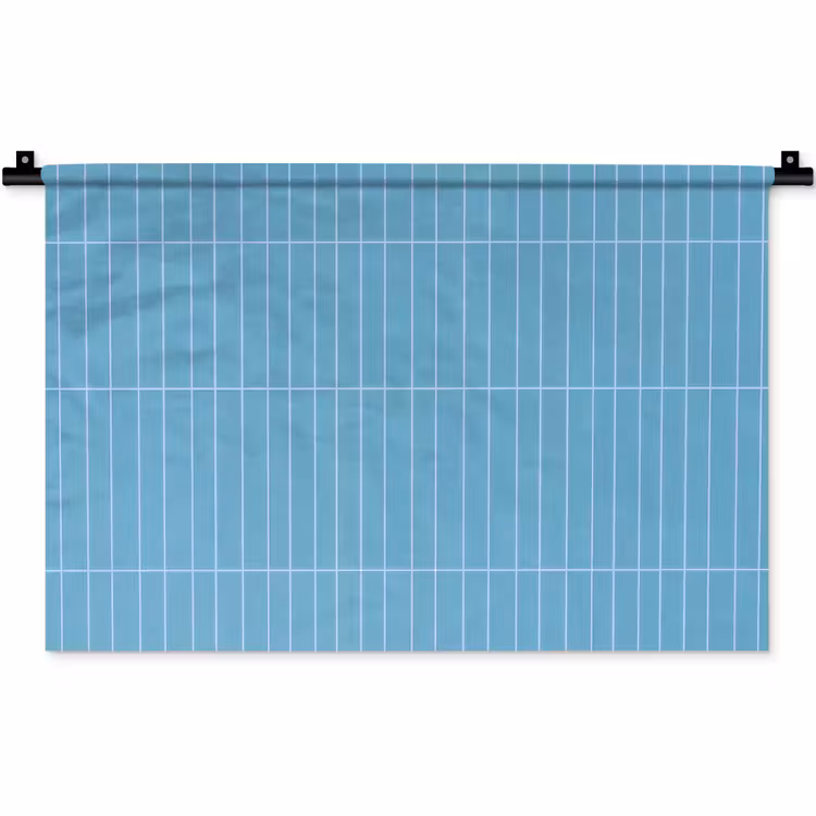 Wandkleed - Tegel - Langwerpig - Patroon - Blauw — 1