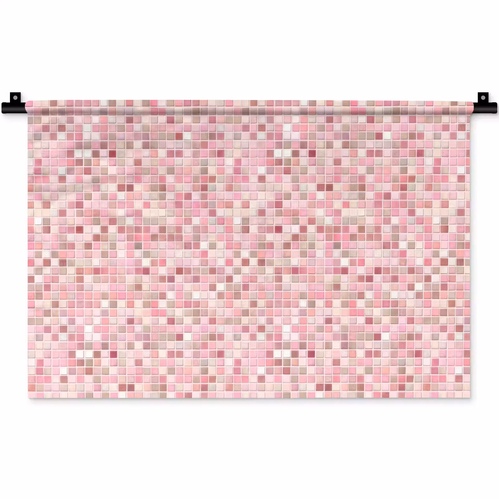 Wandkleed - Mozaïek - Patroon - Roze — 1
