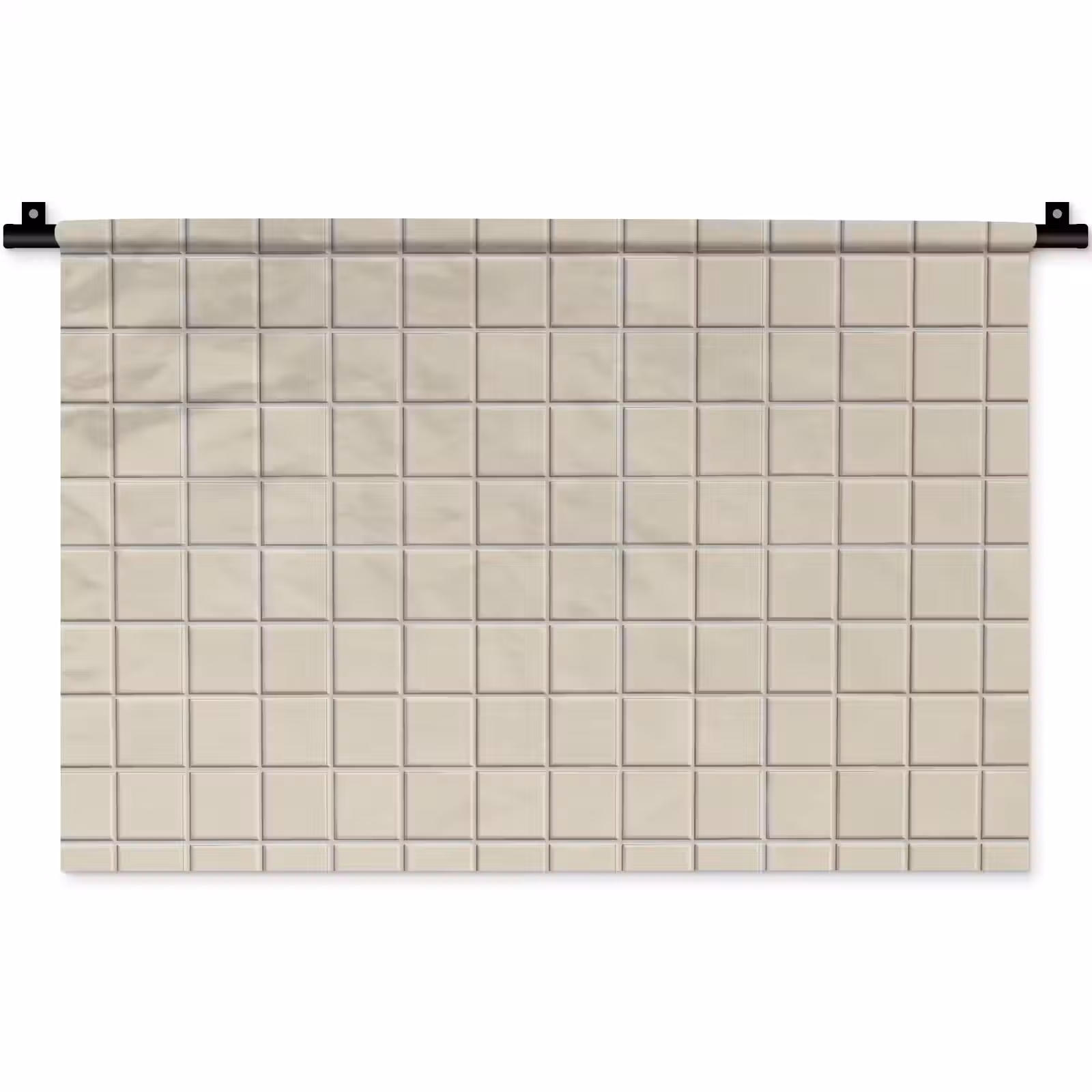 Wandkleed - Patroon - Tegels - Taupe — 1
