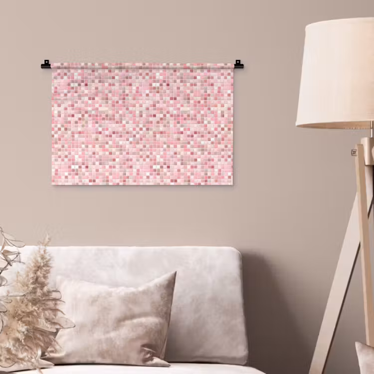 Wandkleed - Mozaïek - Patroon - Roze — 2