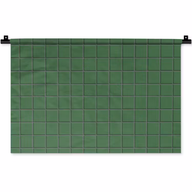 Wandkleed - Patroon - Tegels - Groen — 1