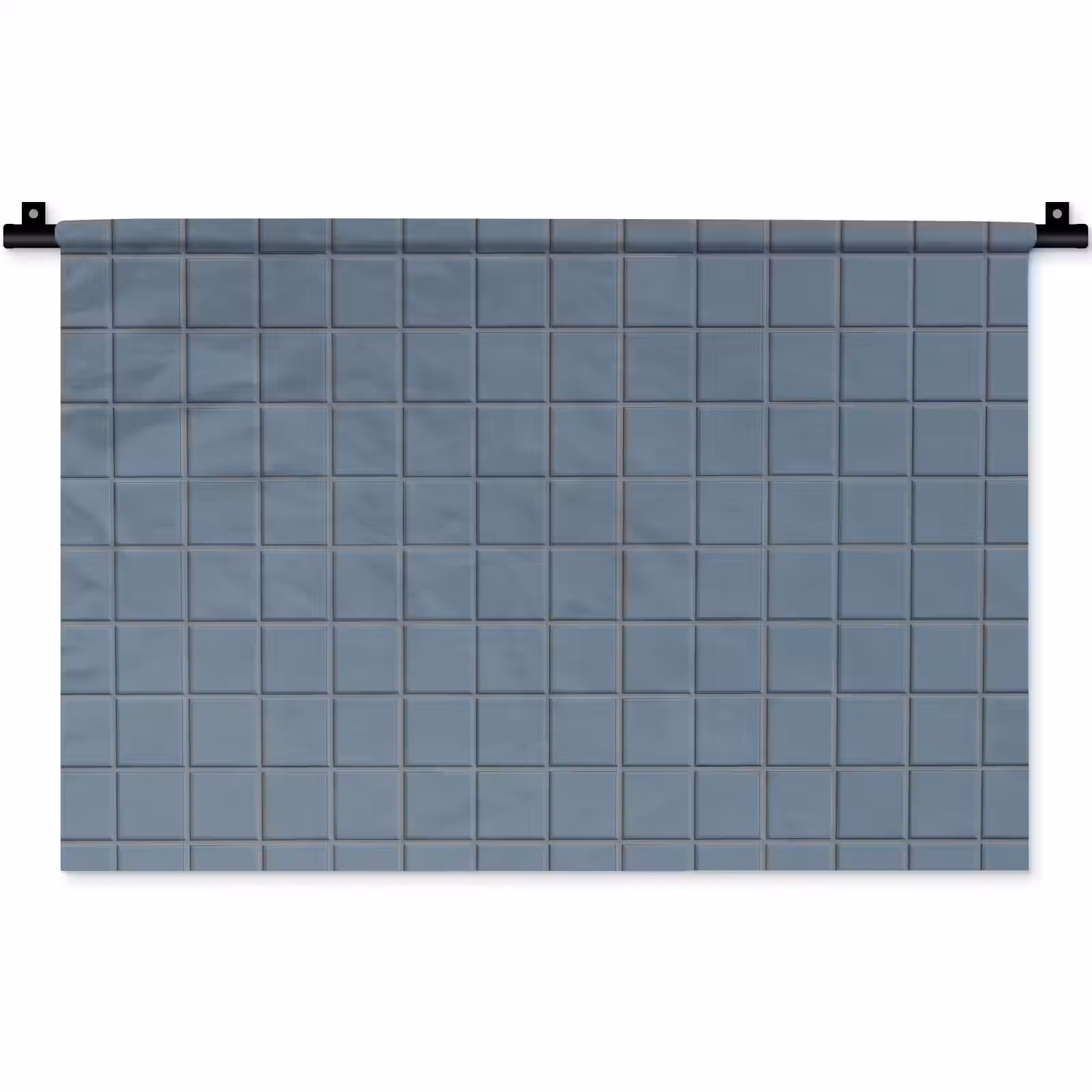 Wandkleed - Patroon - Tegel - Blauwgrijs — 1