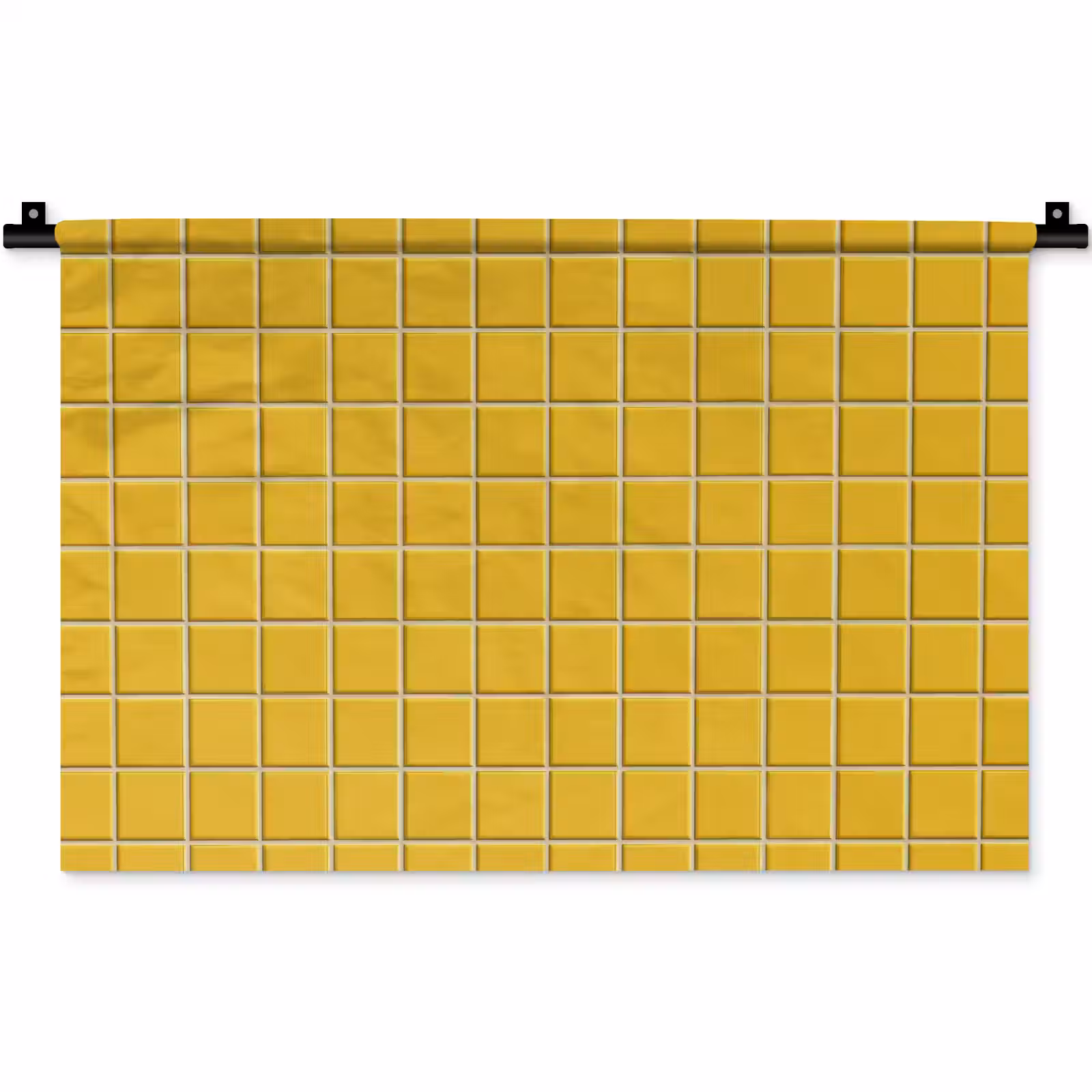 Wandkleed - Patroon - Tegel - Okergeel — 1
