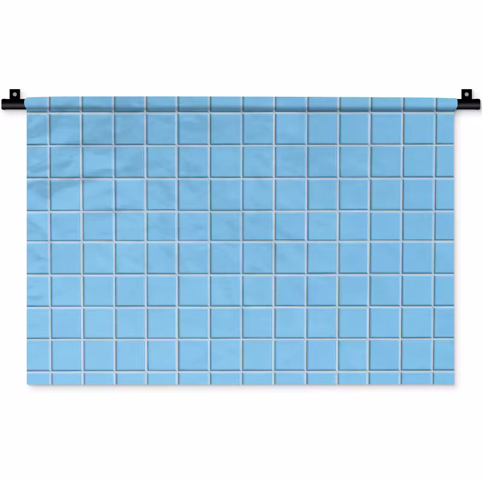Wandkleed - Patroon - Tegel - Pastel - Blauw — 1