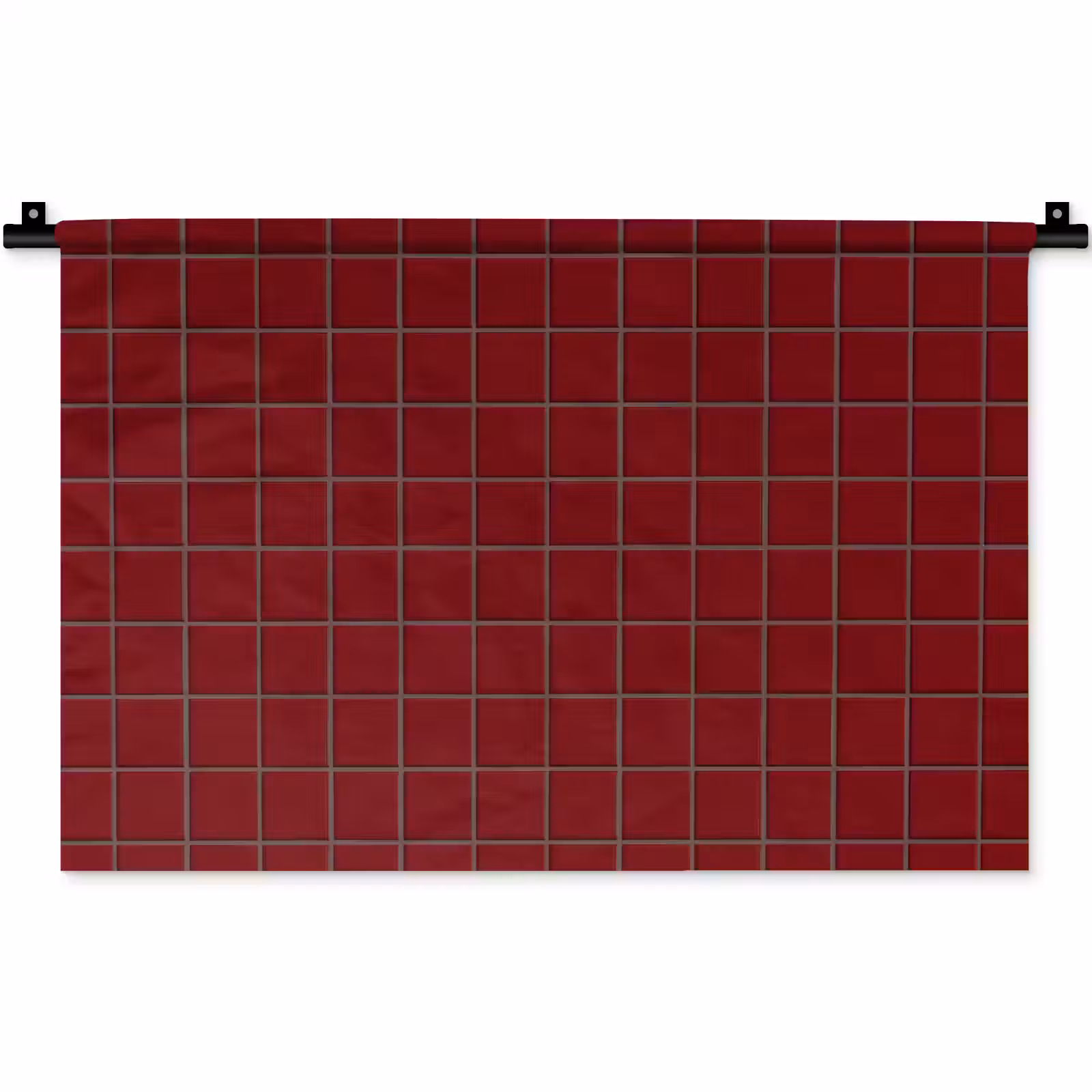 Wandkleed - Patroon - Tegels - Burgundy — 1