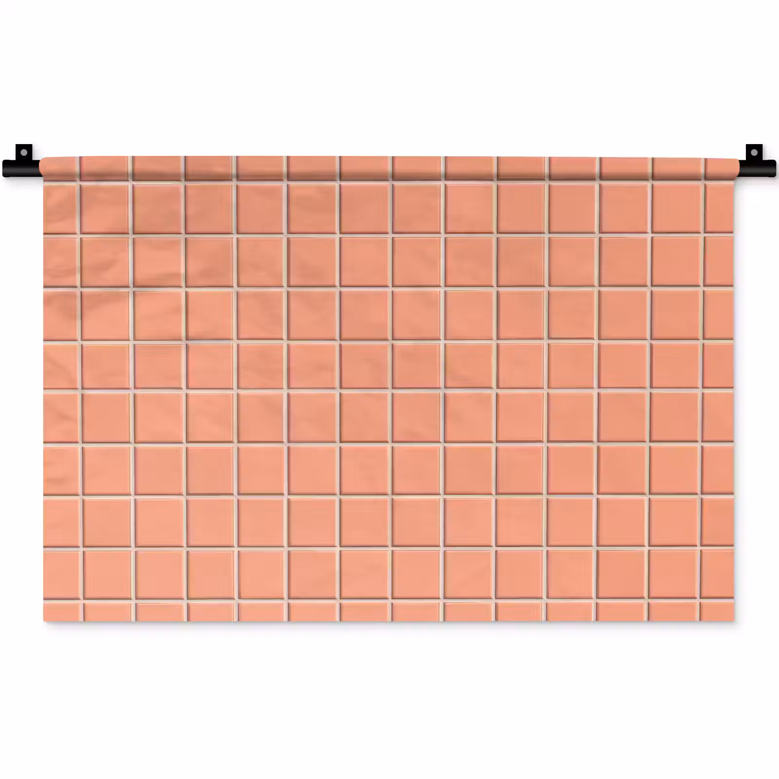 Wandkleed - Patroon - Tegels - Perzik — 1