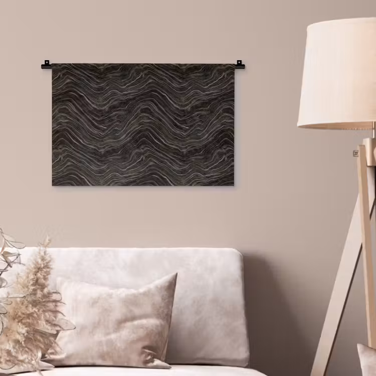 Wandkleed - Patroon - Contrast - Antraciet — 2