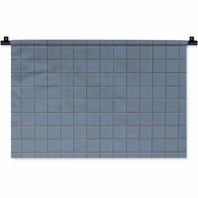 Wandkleed - Patroon - Tegel - Blauwgrijs — 1