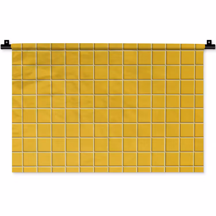 Wandkleed - Patroon - Tegel - Okergeel — 1