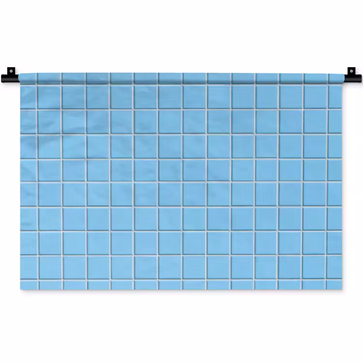 Wandkleed - Patroon - Tegel - Pastel - Blauw — 1