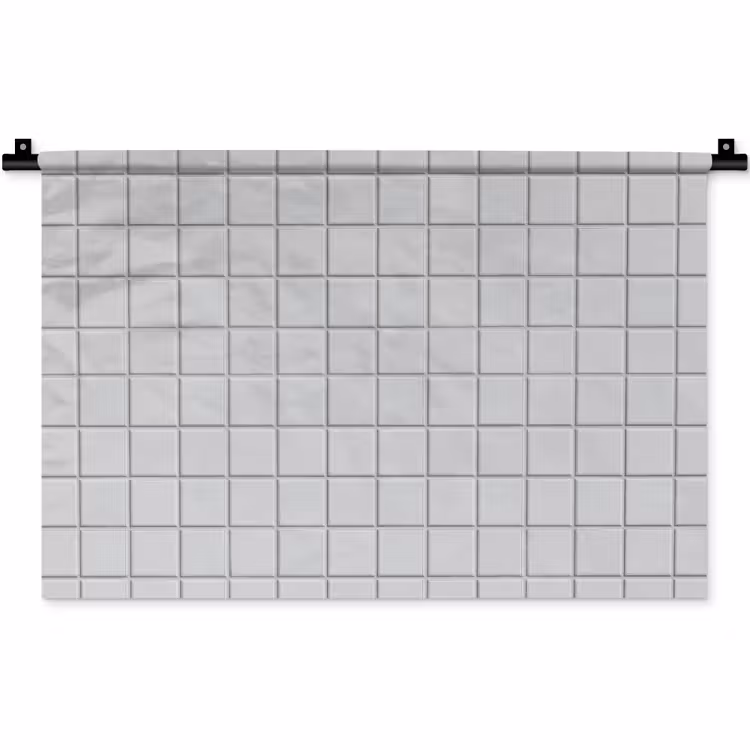 Wandkleed - Patroon - Tegels - Licht - Grijs — 1