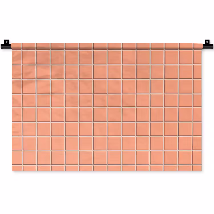 Wandkleed - Patroon - Tegels - Perzik — 1