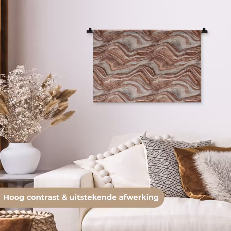 Wandkleed - Patroon - Zandsteen - Travertijn — 4
