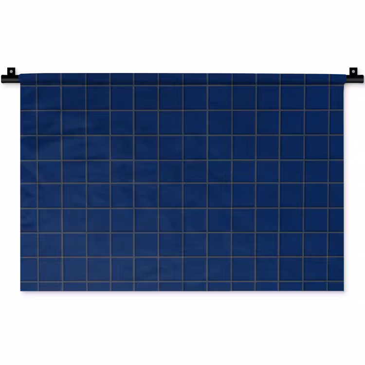 Wandkleed - Tegel - Patroon - Blauw — 1