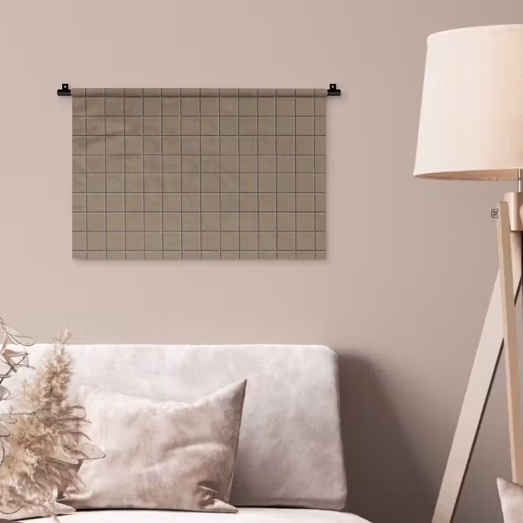 Wandkleed - Tegel - Patroon - Taupe — 2