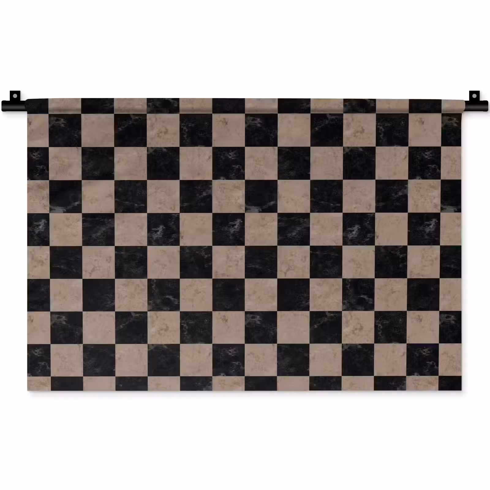 Wandkleed - Patroon - Dambord - Marmer — 1