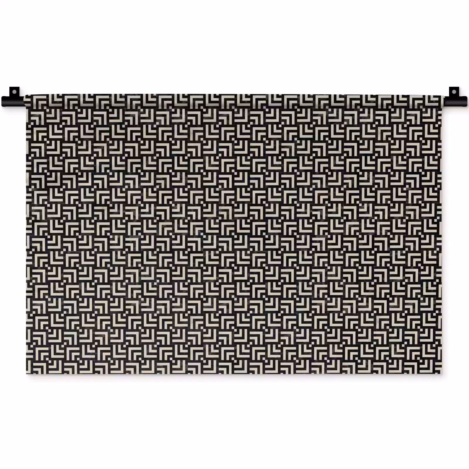 Wandkleed - Patroon - Marmer - Zwart — 1