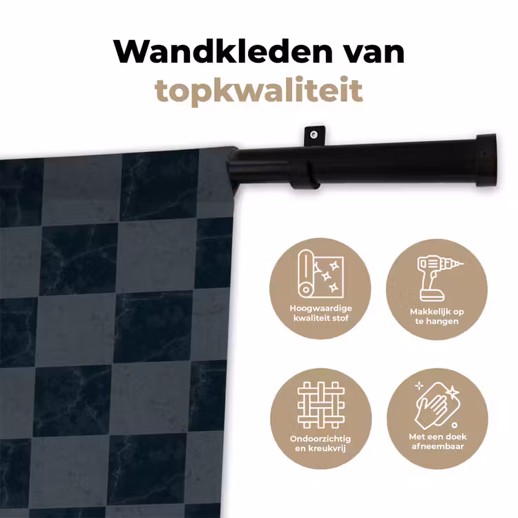 Wandkleed - Marmer - Patroon - Antraciet — 3
