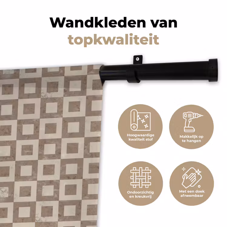 Wandkleed - Patroon - Marmer - Beige — 3