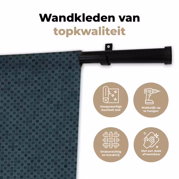 Wandkleed - Patroon - Mozaïek - Groen — 3