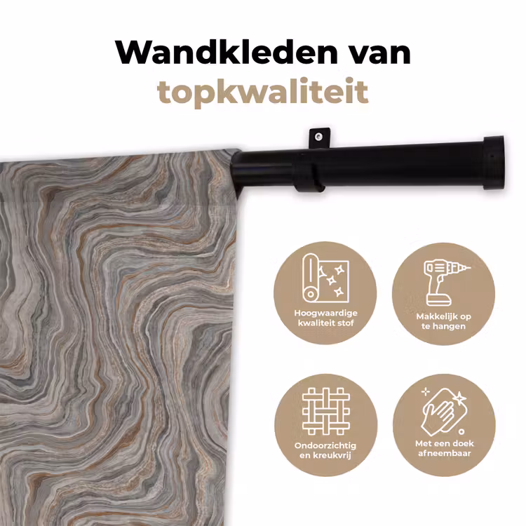 Wandkleed - Patroon - Textuur - Grijs — 3