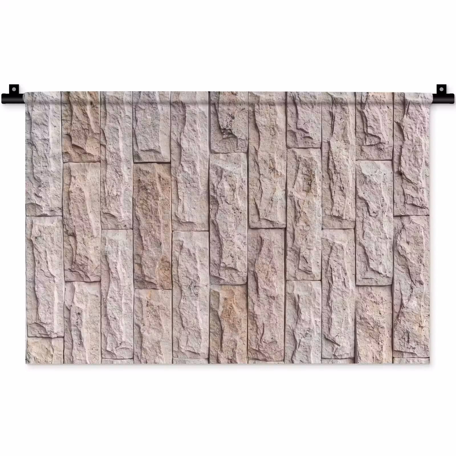 Wandkleed - Muur - Steen - Ruw - Beige - Textuur — 1