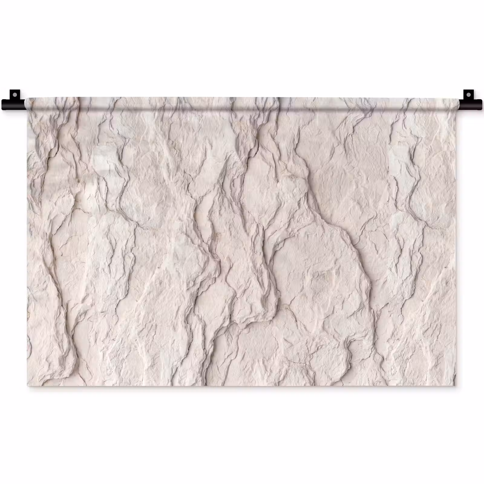 Wandkleed - Rots - Structuur - Natuur - Beige - Abstract — 1