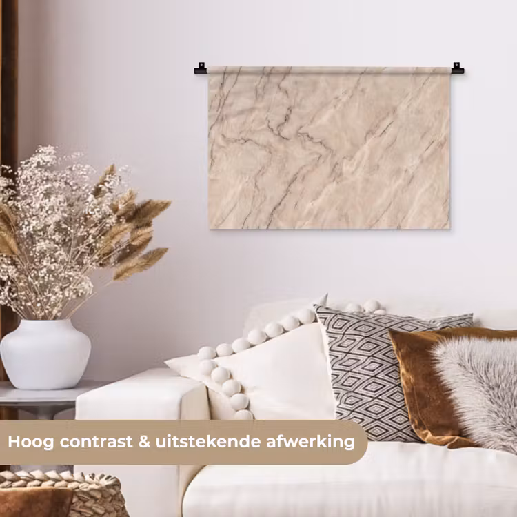Wandkleed - Marmer - Patroon - Abstract - Modern - Beige — 4
