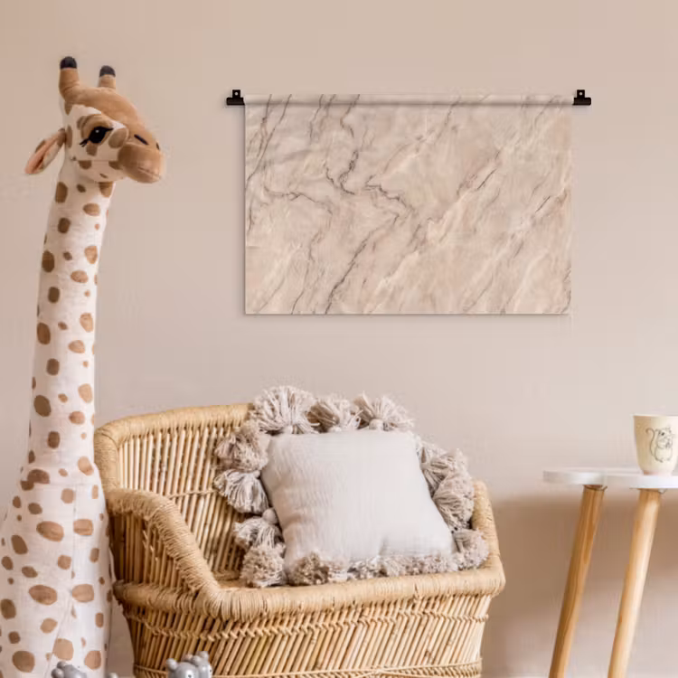 Wandkleed - Marmer - Patroon - Abstract - Modern - Beige — 5