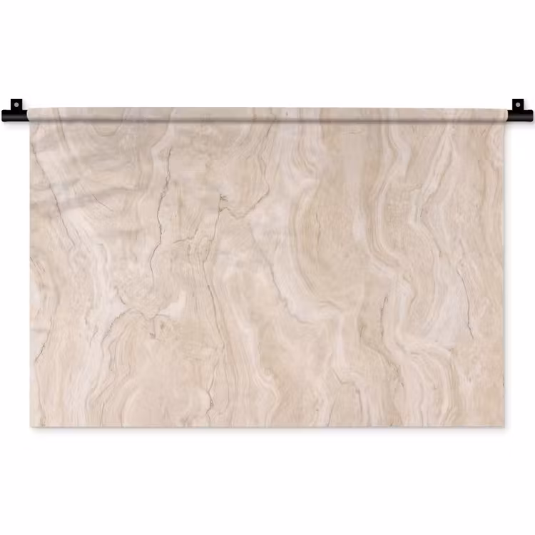 Wandkleed - Marmer - Patroon - Beige - Steen - Abstract — 1