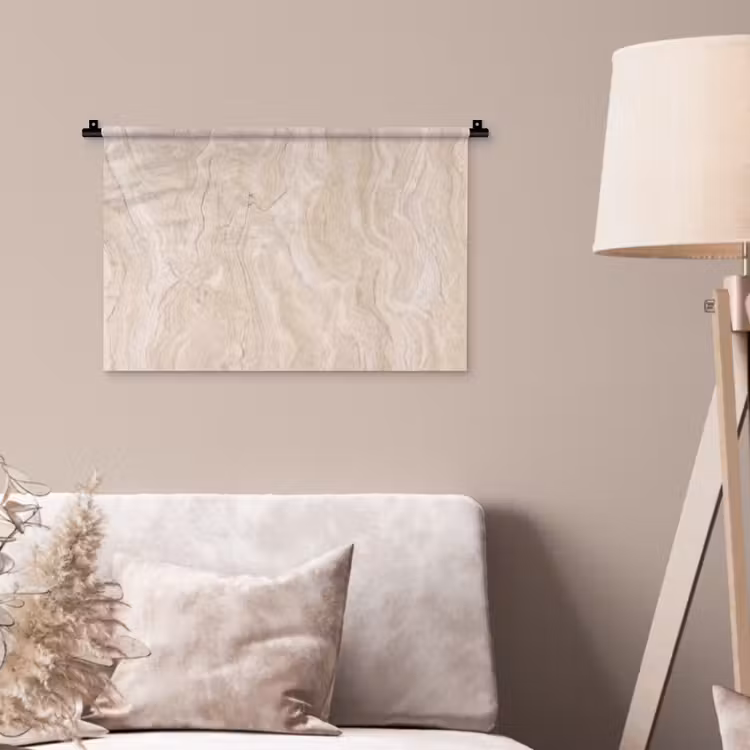 Wandkleed - Marmer - Patroon - Beige - Steen - Abstract — 2