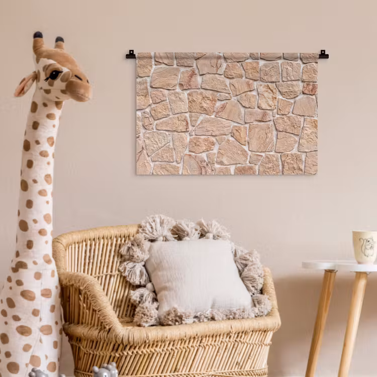 Wandkleed - Muur - Steen - Patroon - Rustiek - Beige — 5
